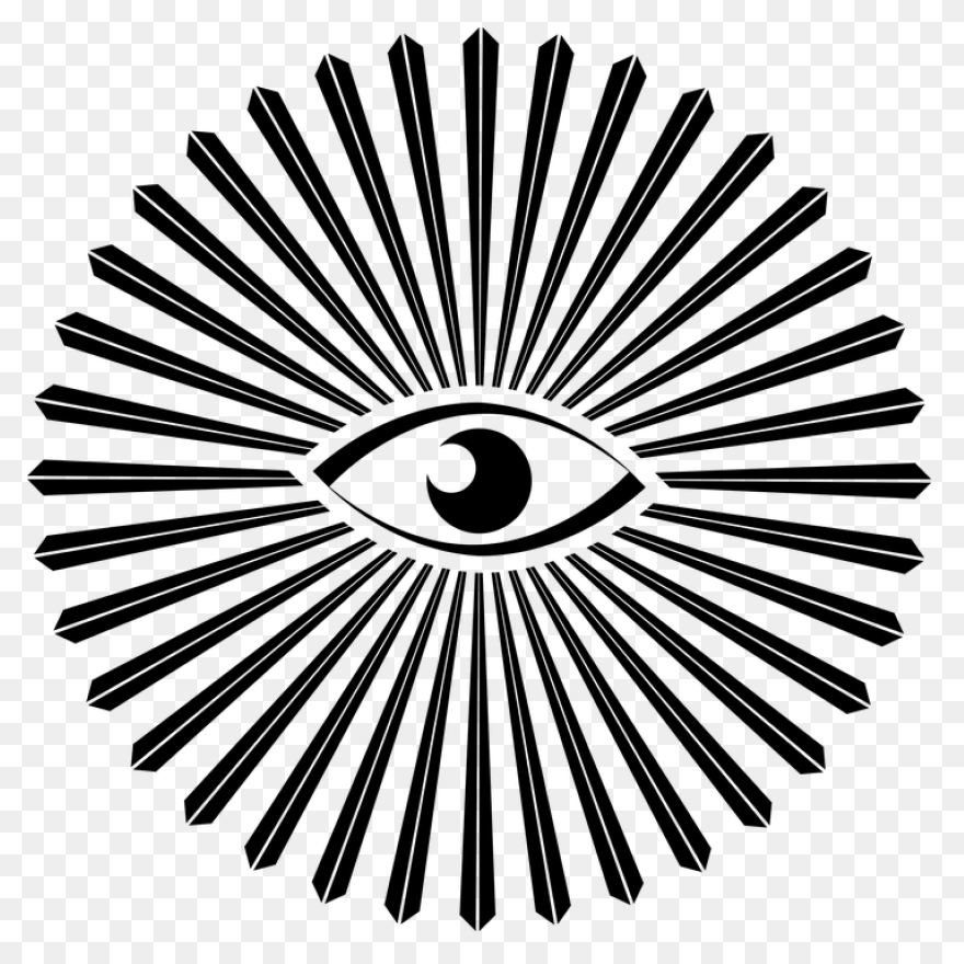 Graphic Black And White All Seeing 