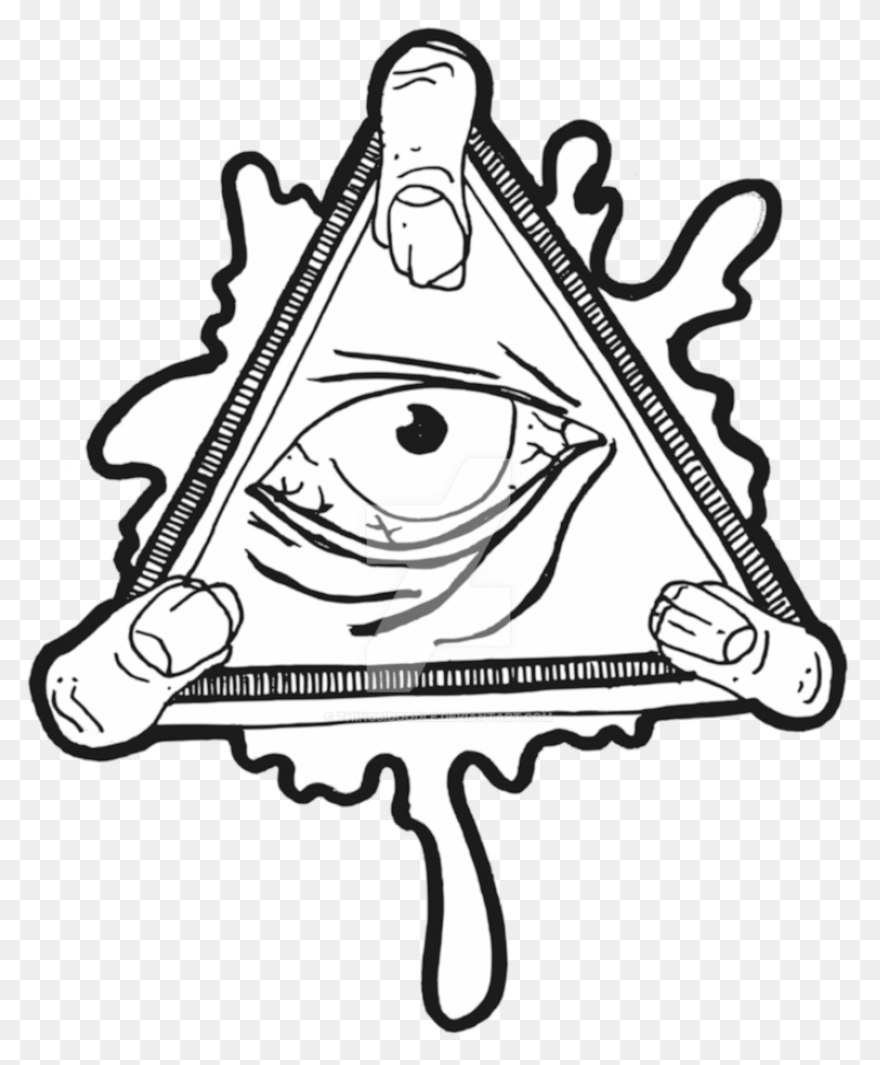 Graphic Black And White All Seeing 