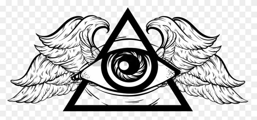 Graphic Black And White All Seeing 
