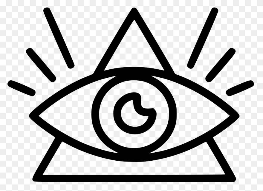 Graphic Black And White All - All Seeing Eye