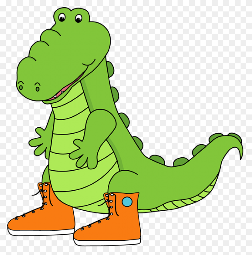 Alligator Standing Clip Art - Allig