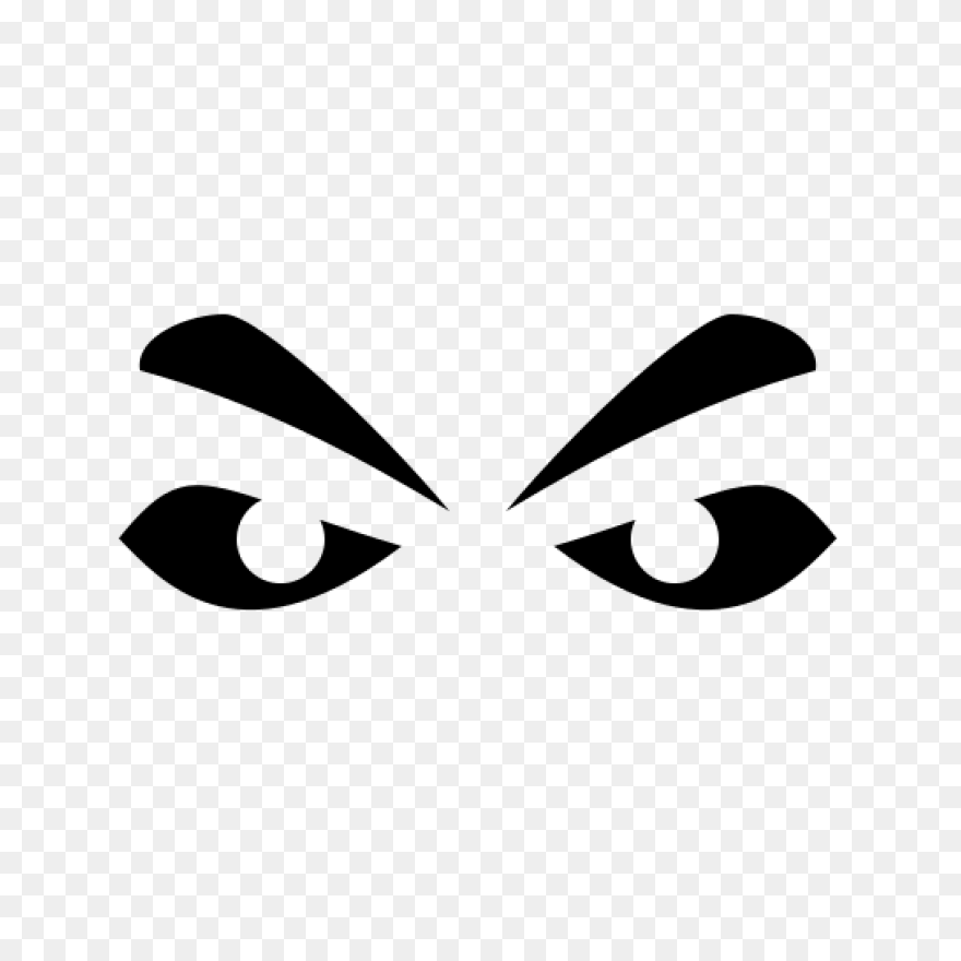 Scary Eyes Vector Drawing - Angry E