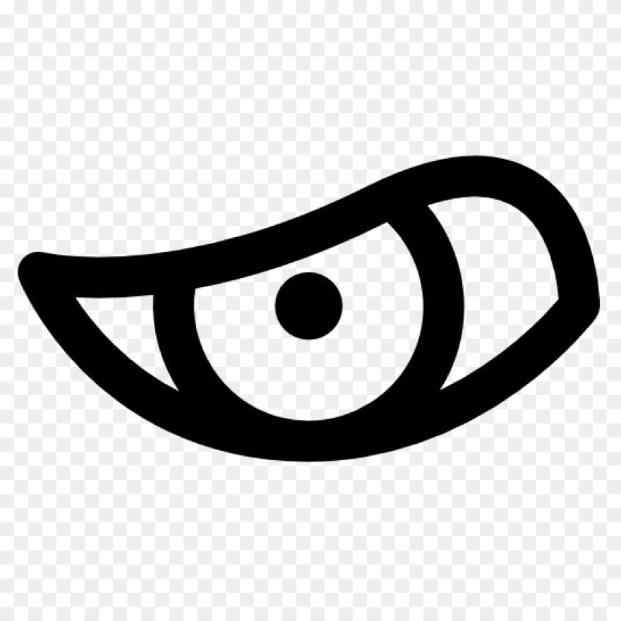 Scary Eyes Vector Drawing - Angry E