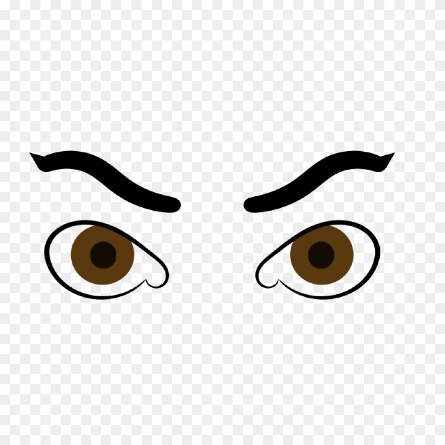 Scary Eyes Vector Drawing - Angry E