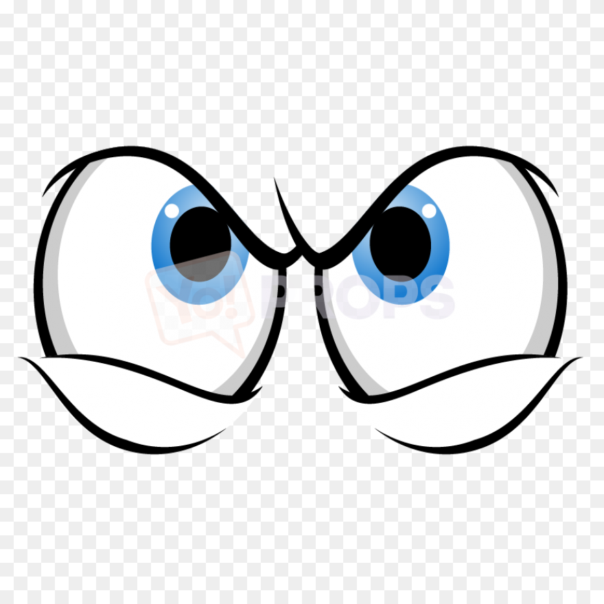 Scary Eyes Vector Drawing - Angry E