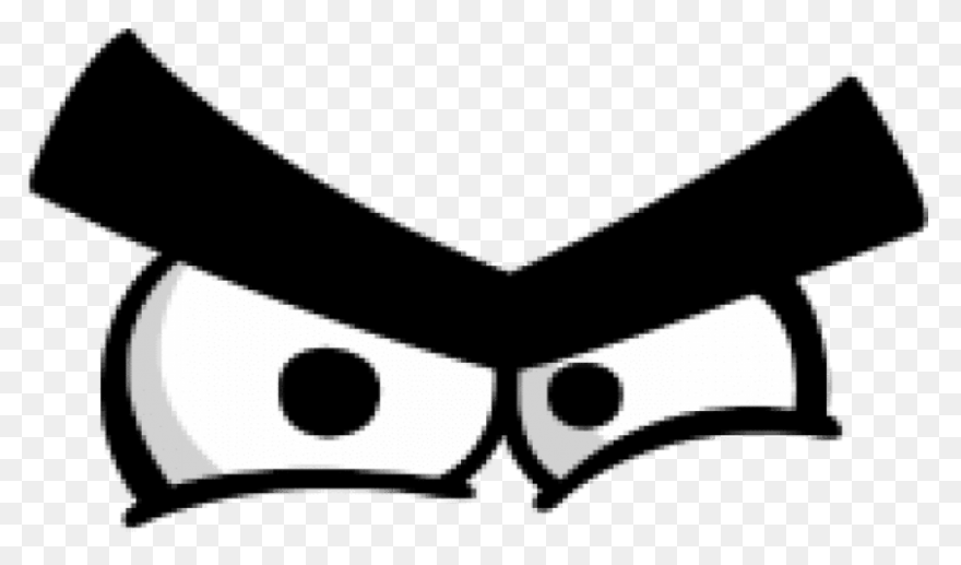 Scary Eyes Vector Drawing - Angry E