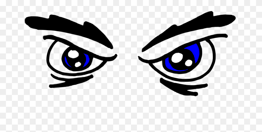 Scary Eyes Vector Drawing - Angry E