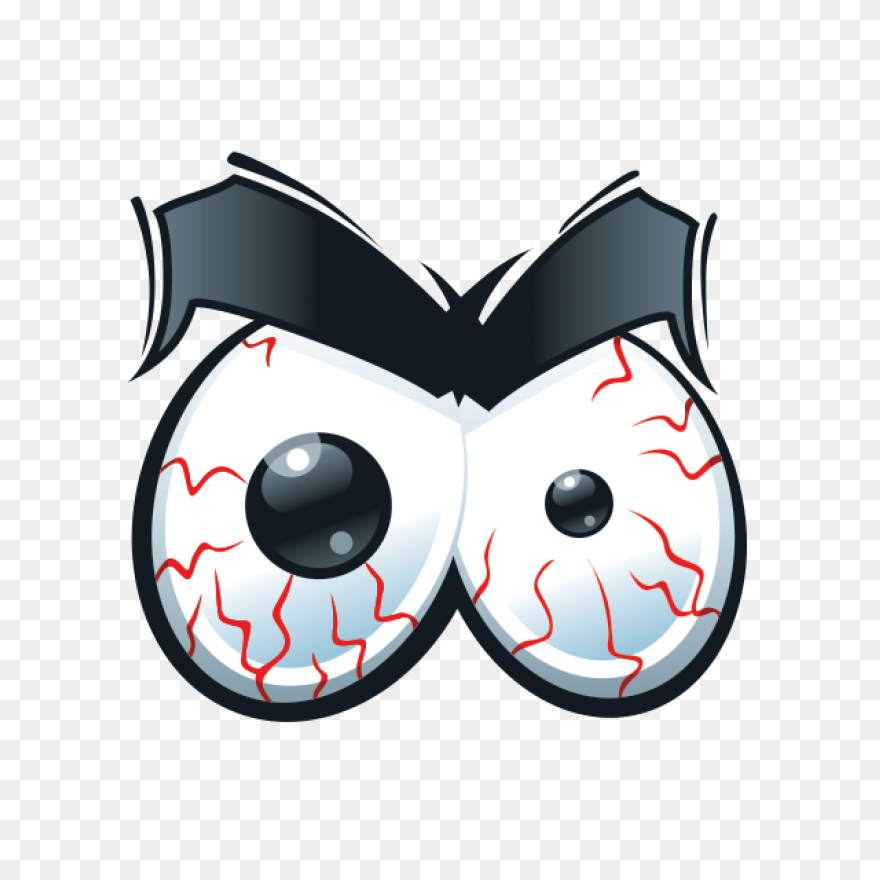 Scary Eyes Vector Drawing - Angry E