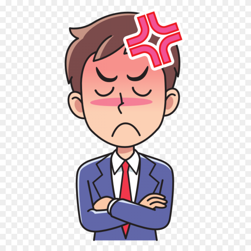 Angry Man Clipart - Person Thinking