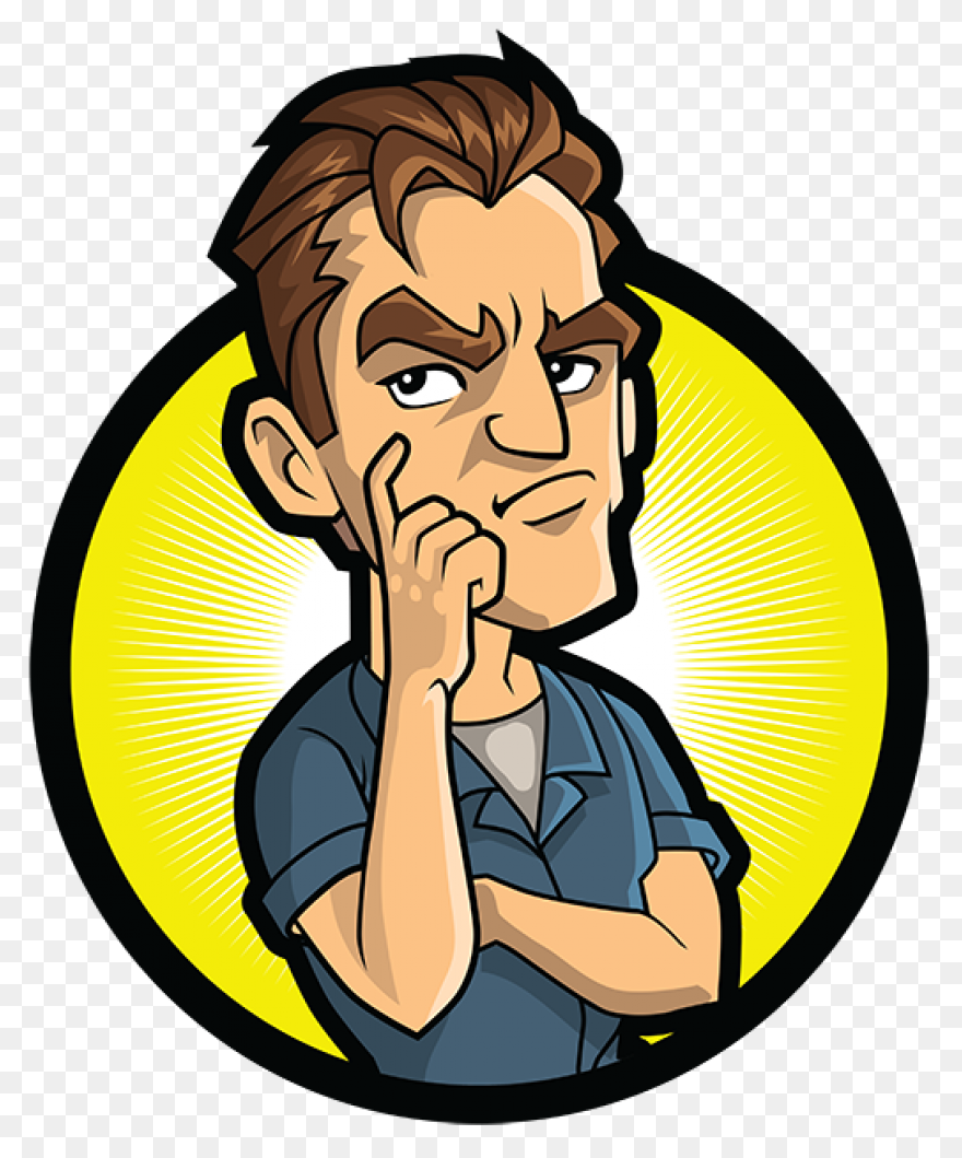 Angry Man Clipart - Person Thinking