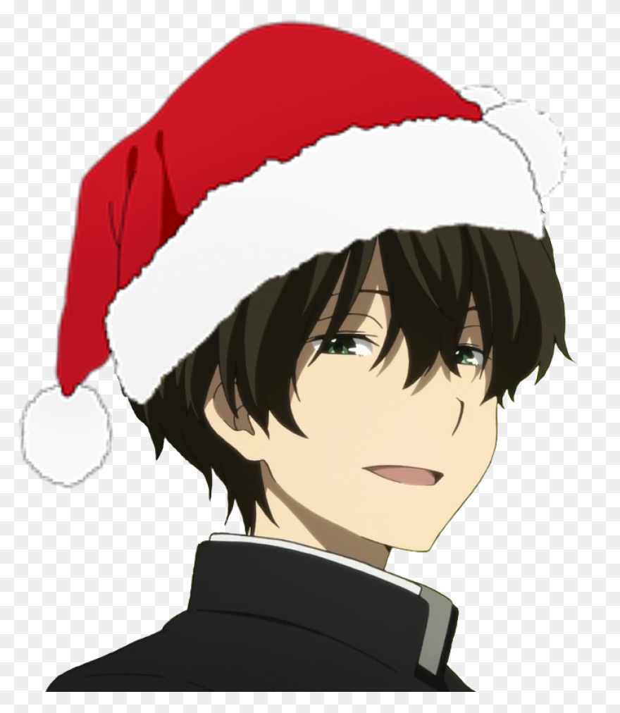 Santa Hat Clipart Anime Guy Christm