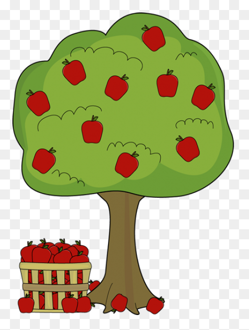 Apple Tree With Apple Basket - Apple Tree