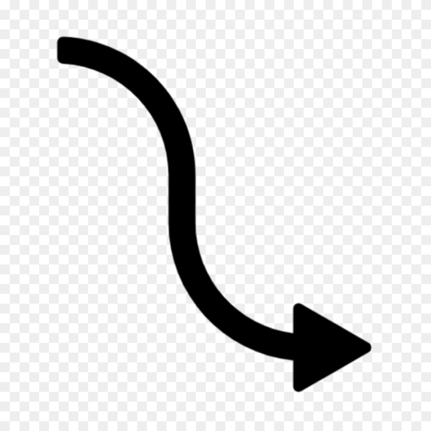 Free Curved Right Arrow Icon - Arrow Icon