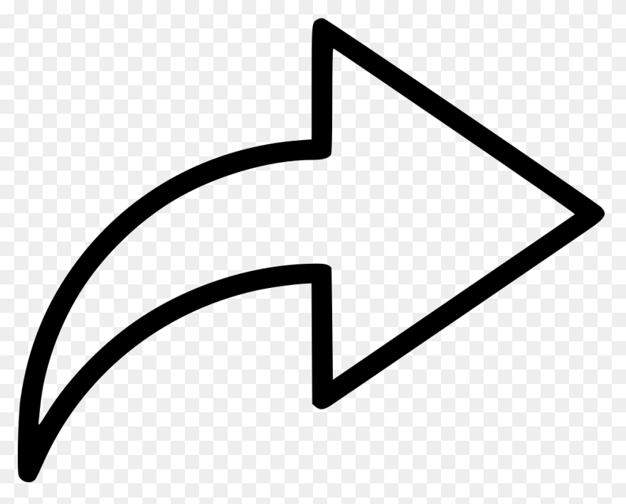 Free Curved Right Arrow Icon, Symbo