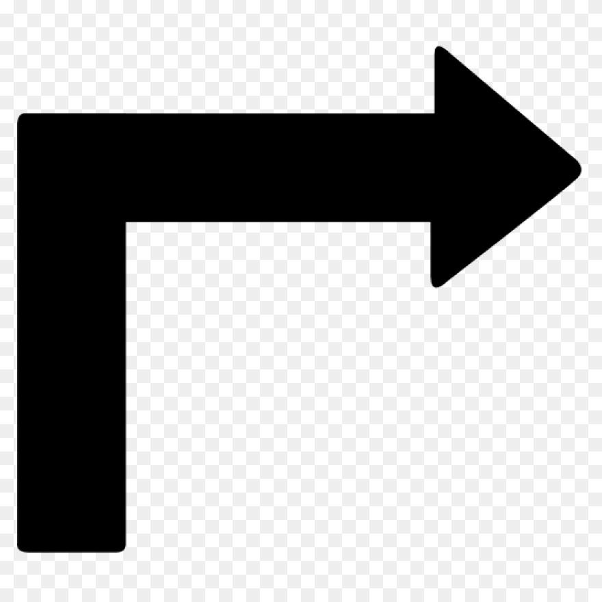 Free Curved Right Arrow Icon, Symbo