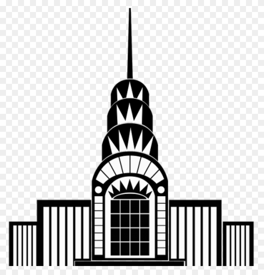 Skyscraper Clipart Bangunan Buildings Art - Art Deco