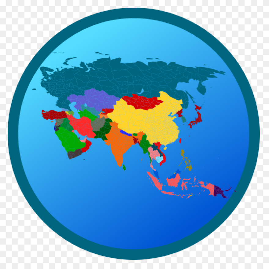 Asia World Globe Vector Image | Pub