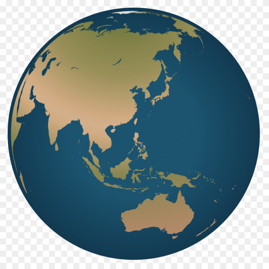Asia World Globe Vector Image | Pub