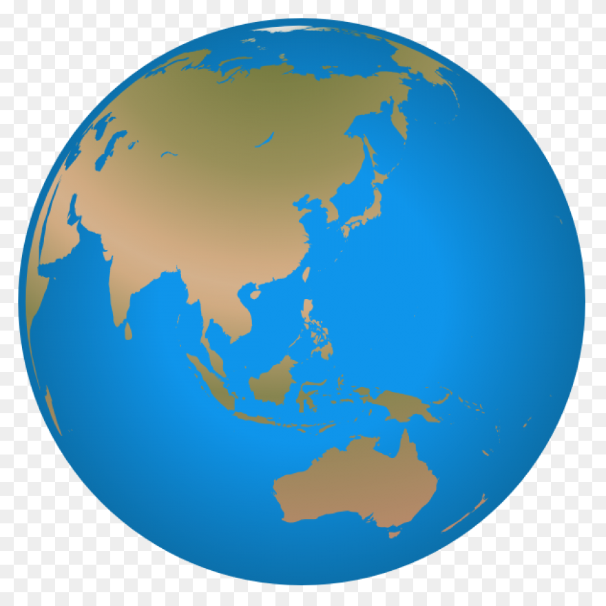 Asia World Globe Vector Image | Pub