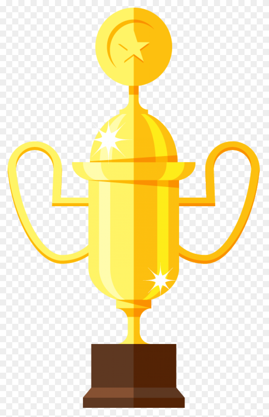 Golden Award Trophy Clipart Full - Award Trophy