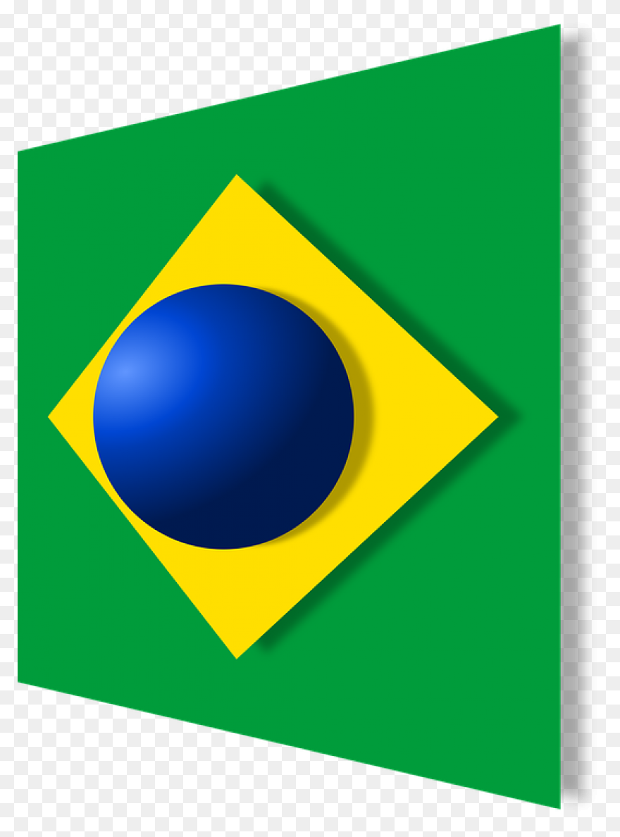 Flag Brazil Yellow Free Vector - Bandeira Brasil