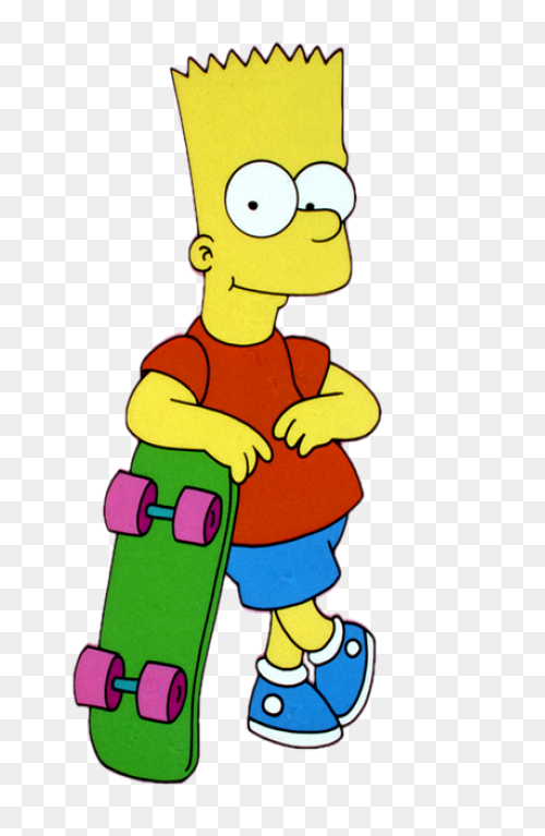 Bart Simpson Nerd Glasses Sticker -