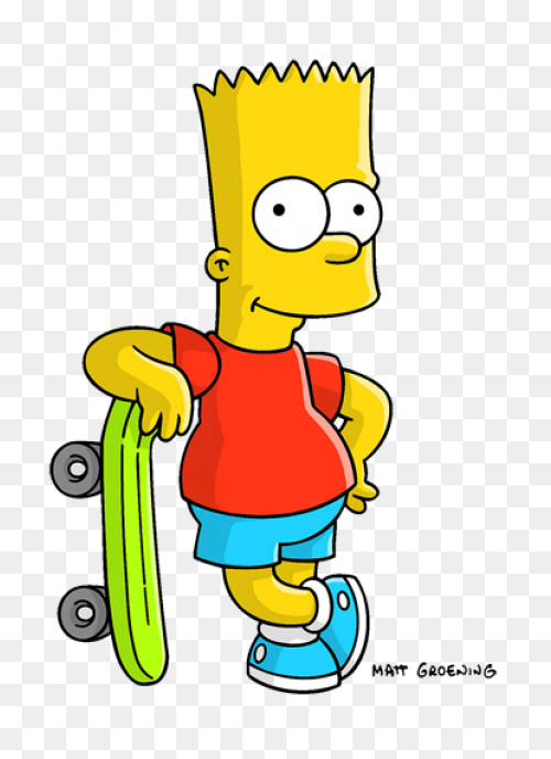 Bart Simpson Nerd Glasses Sticker -