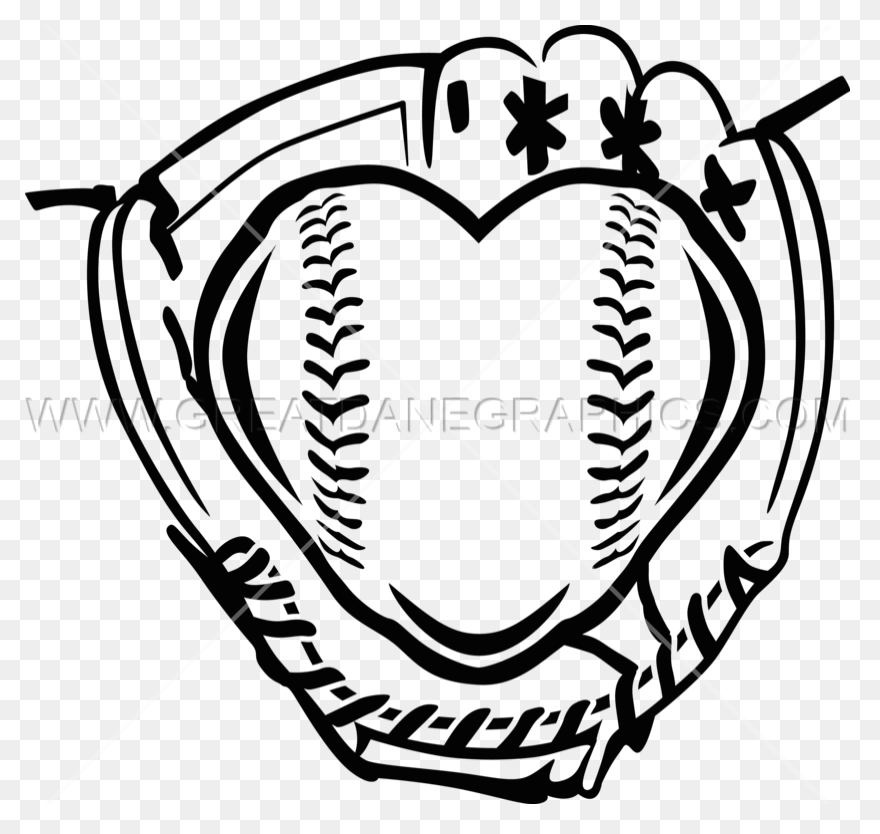 Baseball Seam Heart Cut-Out Sticker