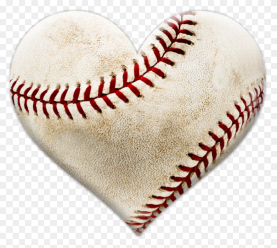 Baseball Seam Heart Cut-Out Sticker