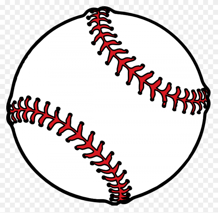 Baseball Seam Heart Cut-Out Sticker