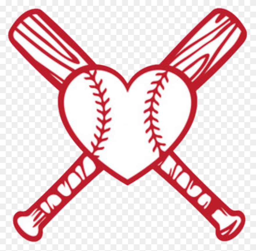 Baseball Seam Heart Cut-Out Sticker