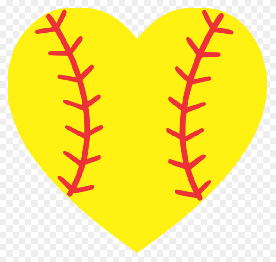 Softball Heart - Baseball Heart