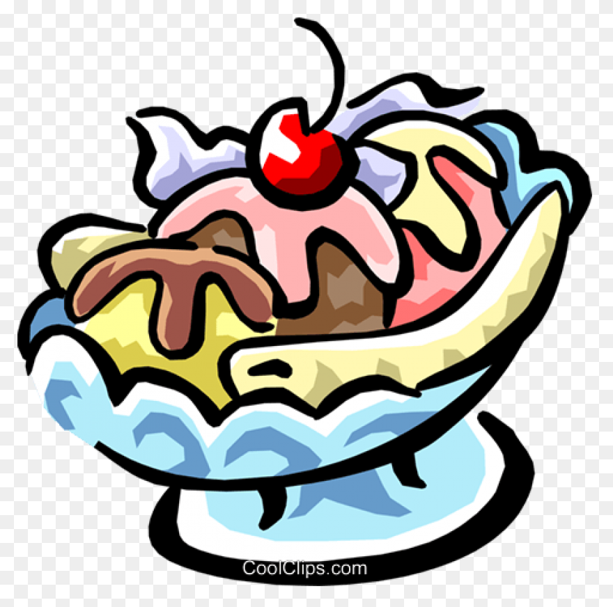 Banana Split With Sprinkles Clip Ar