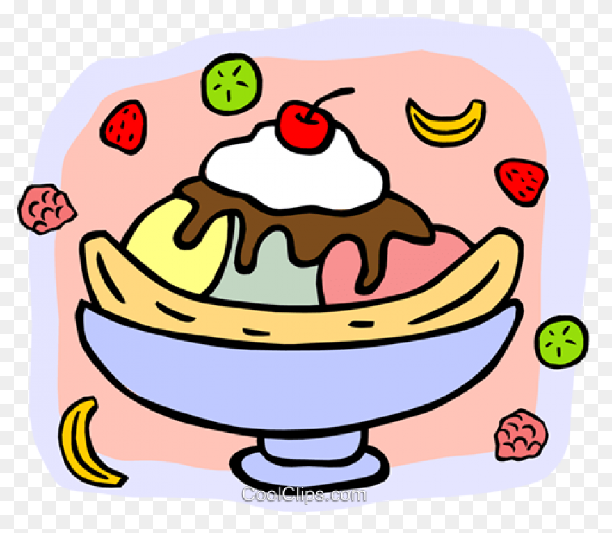 Banana Split With Sprinkles Clip Ar