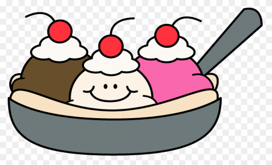 Banana Split With Sprinkles Clip Ar
