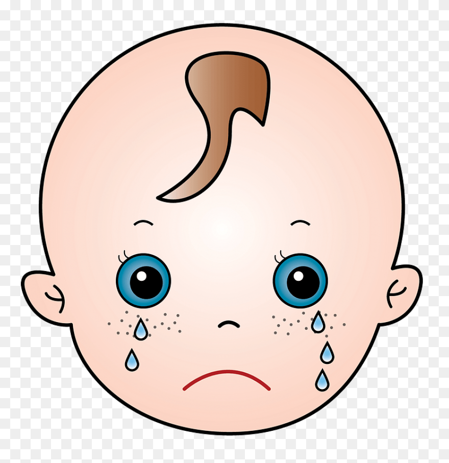 Crying Face Clipart - Crying Baby F