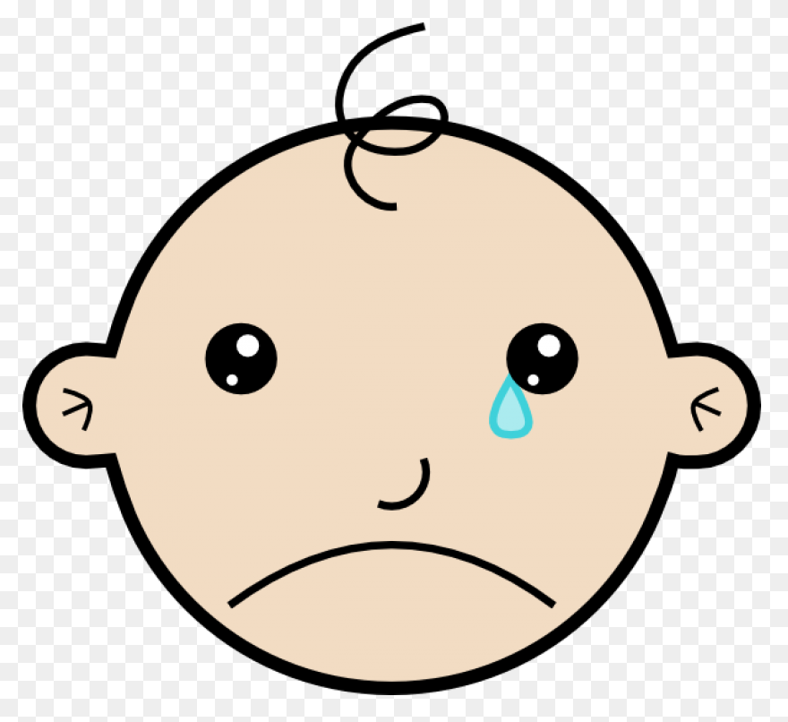 Crying Face Clipart - Crying Baby F