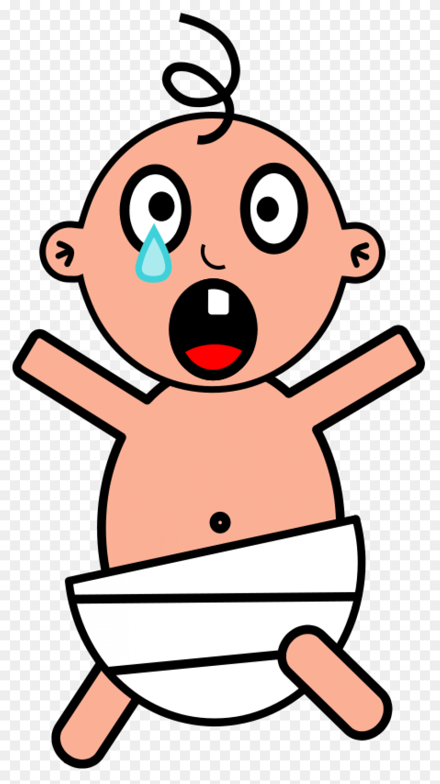 Crying Face Clipart - Crying Baby F