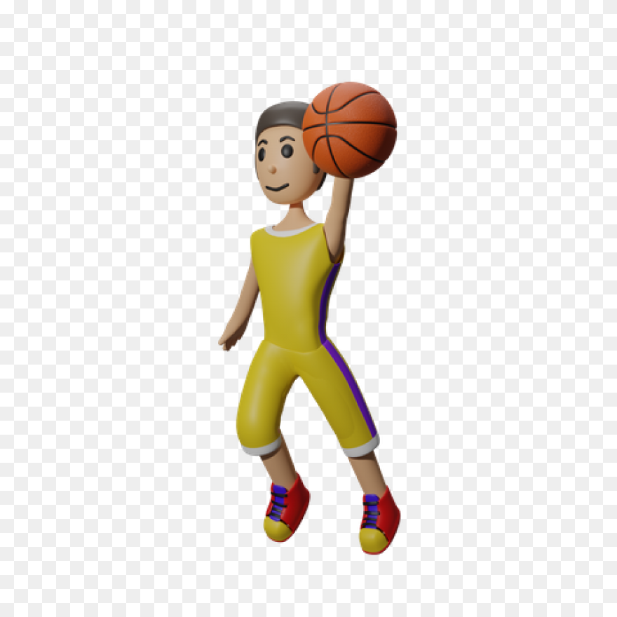 Premium Basketball Player Jumping In - Basketball Player