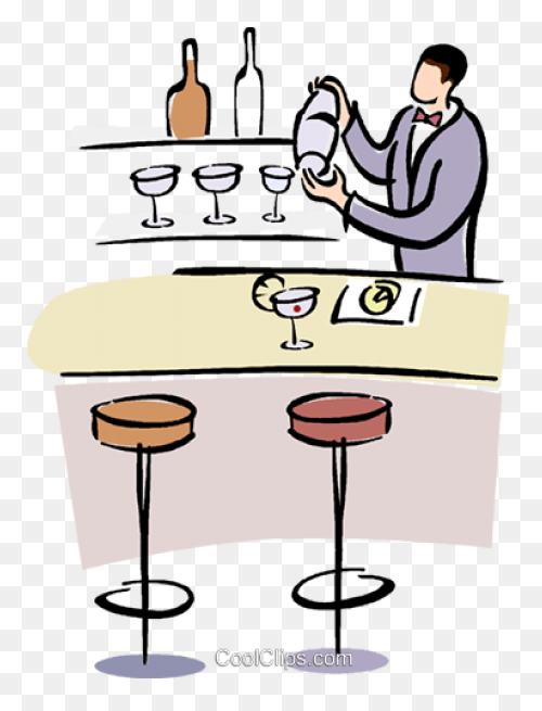 Bartender Mixing A Drink Royalty - Bartender