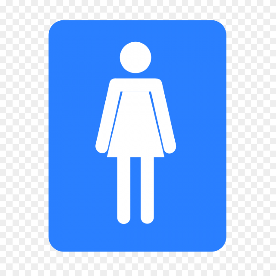 Ladies Bathroom Sign Vector Clipart - Bathroom Sign