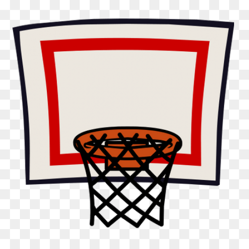 Basketball Backboard, Rim, And Net 