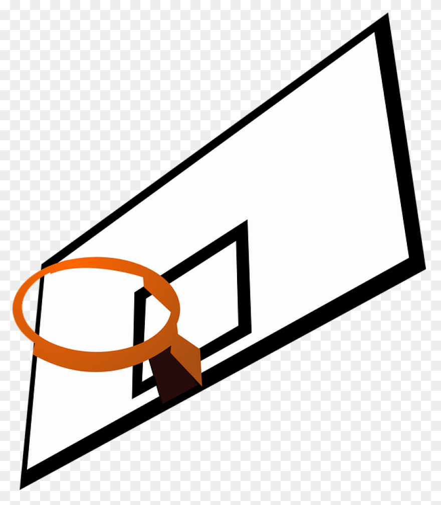 Basketball Backboard, Rim, And Net 