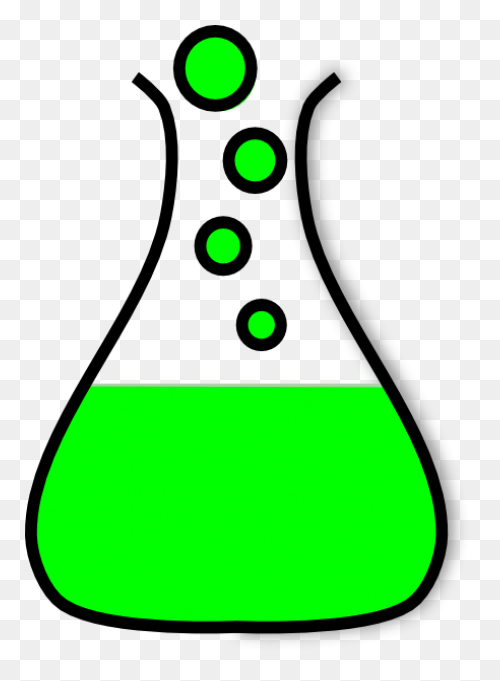 Black And White Beaker Clip Art - B