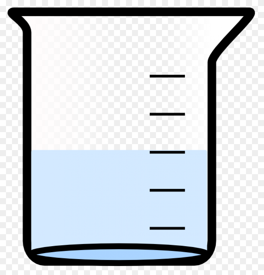 Black And White Beaker Clip Art - B