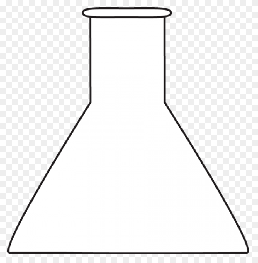 Black And White Beaker Clipart - Beaker