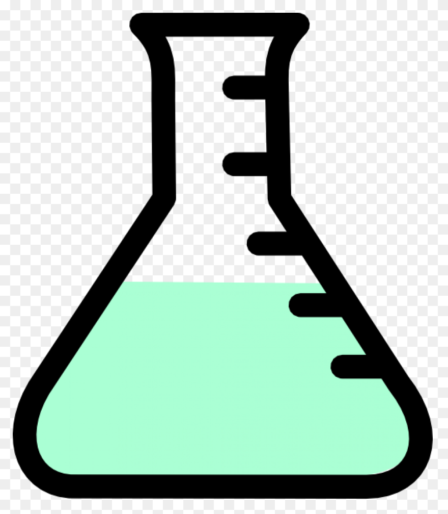 Black And White Beaker Clip Art - B