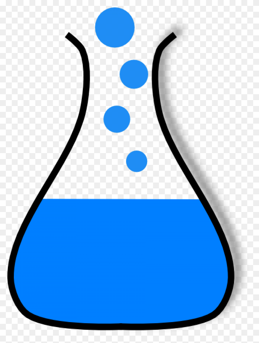 Black And White Beaker Clip Art - B