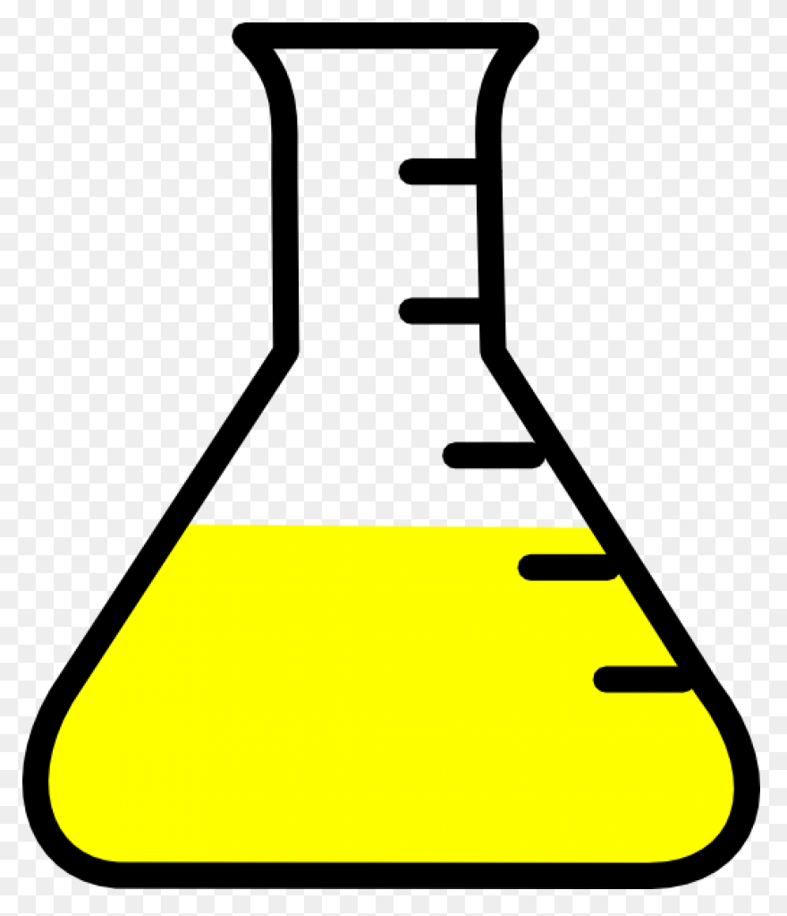 Black And White Beaker Clip Art - B