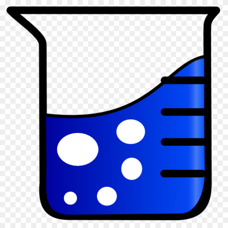 Black And White Beaker Clip Art - B